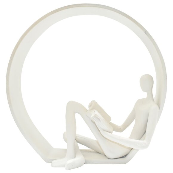 Adam & Friends Home Decor Encirlced Reader Sculpture1-PieceWhite